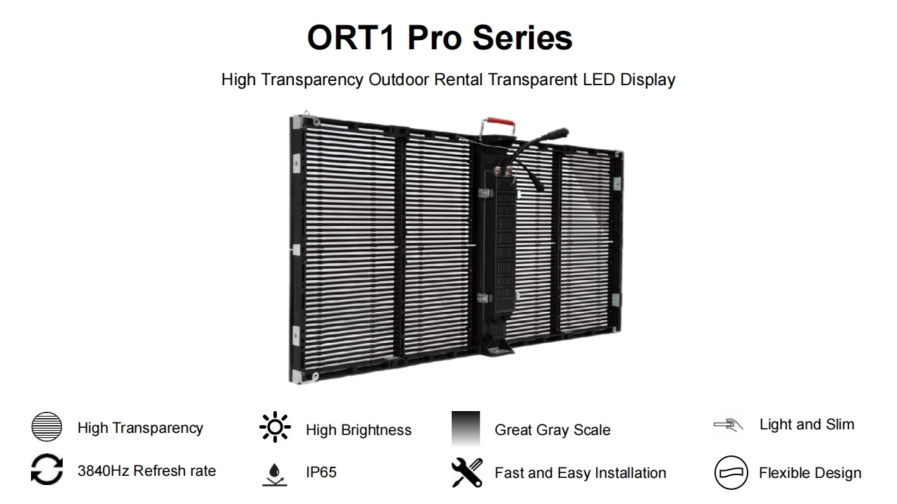 High Transparency Outdoor Rental Transparent LED Display