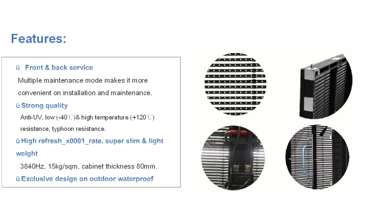 High Transparency Outdoor Rental Transparent LED Display