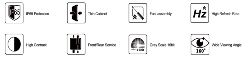 dual service rental LED display