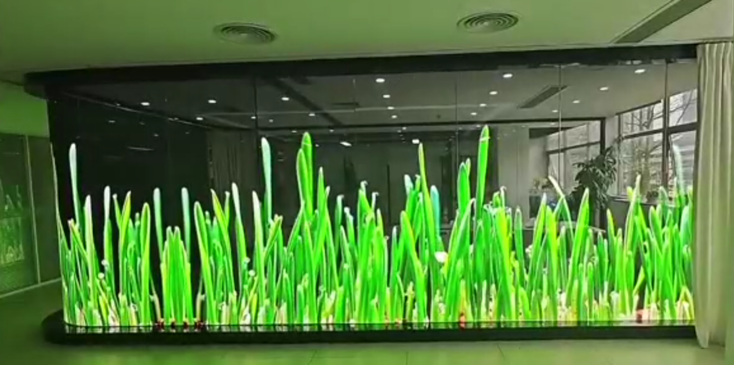 Holographic transparent  led screen (P3.91, P6.25)(800×250mm) (1000×250mm)  (1200×250mm) (1500×250mm) (Customized)